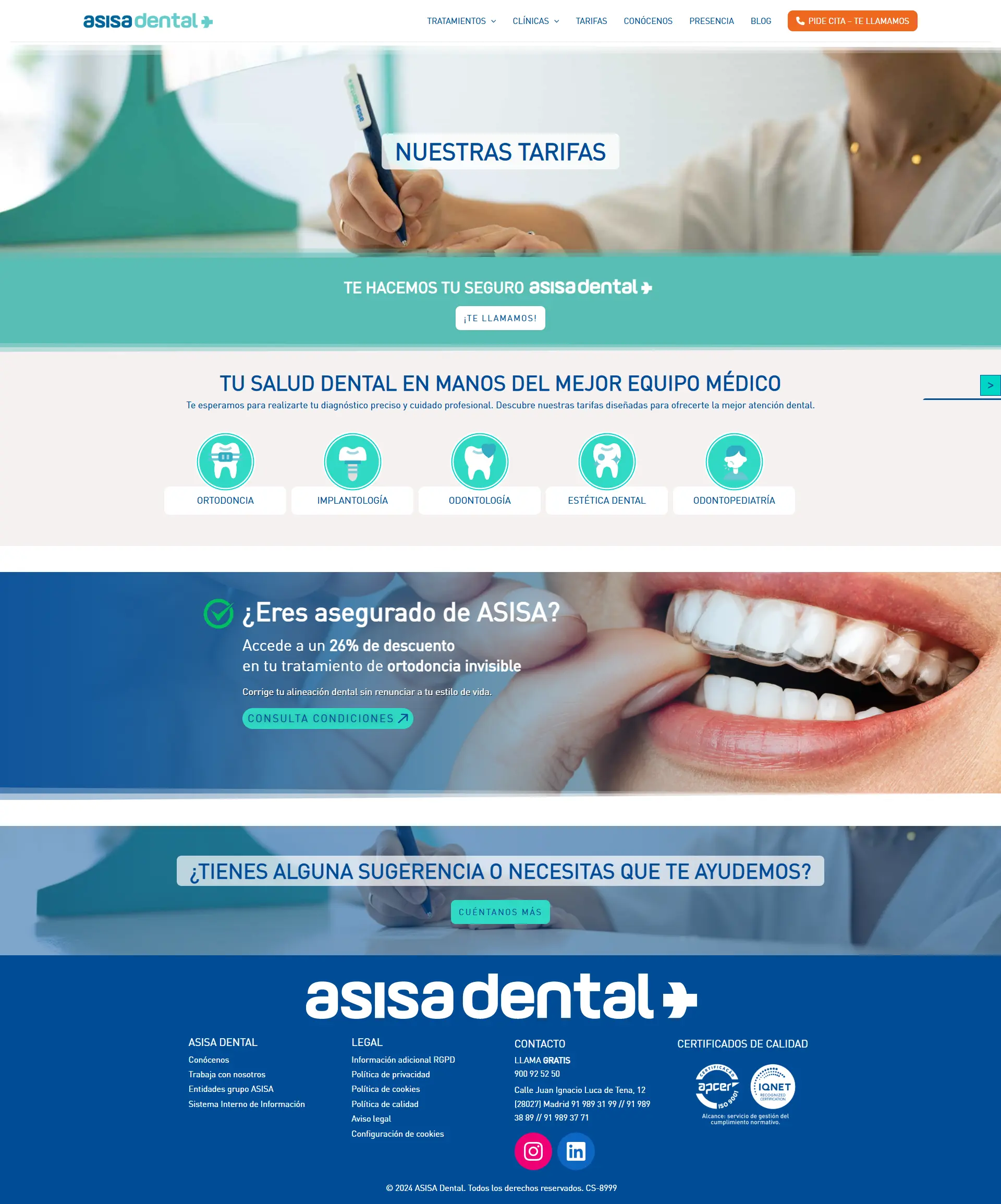 Captura web Asisa Dental