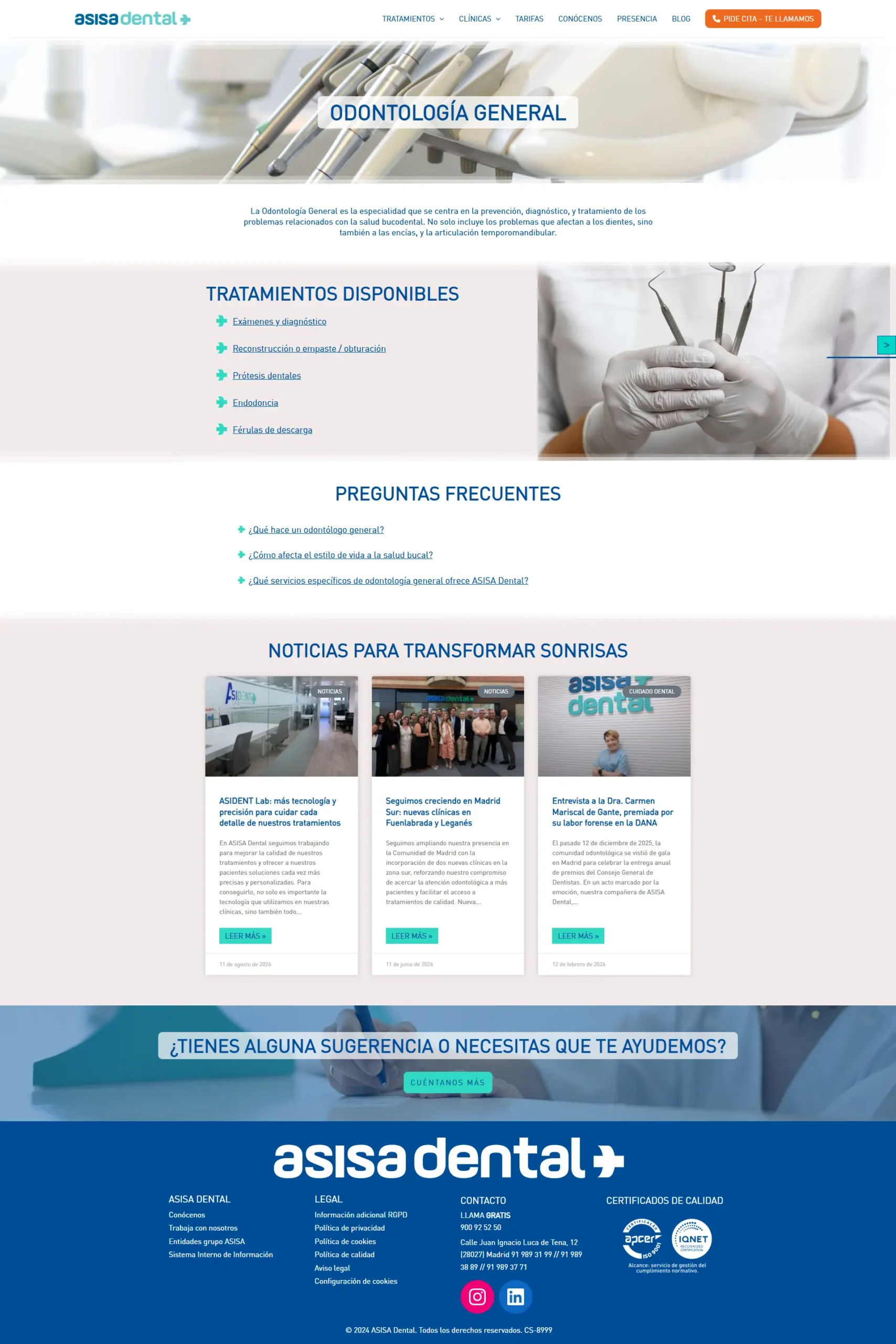 Captura web Asisa Dental