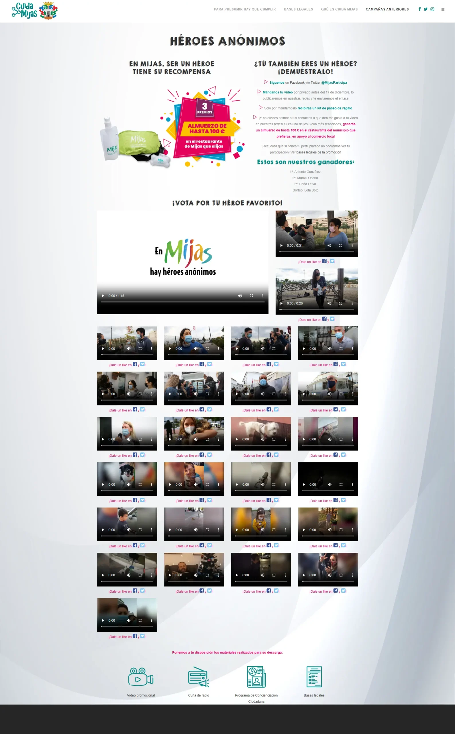 Captura web Cuida Mijas