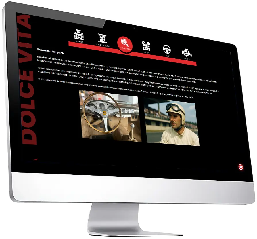 Captura web Museo del Automóvil y la Moda