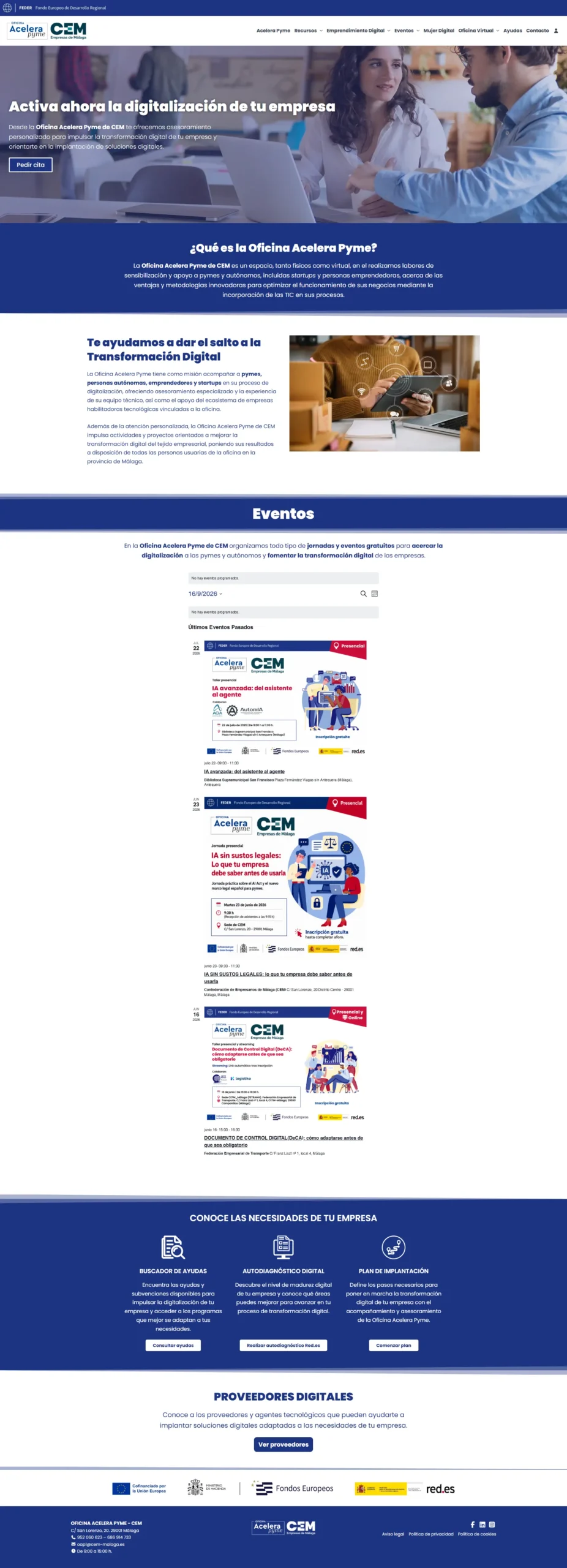 Captura web AceleraPyme CEM