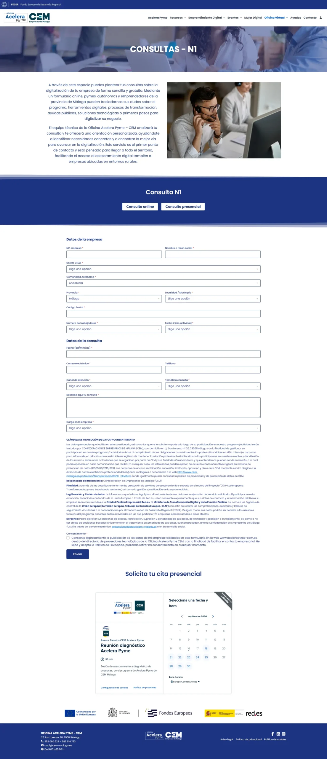 Captura web AceleraPyme CEM