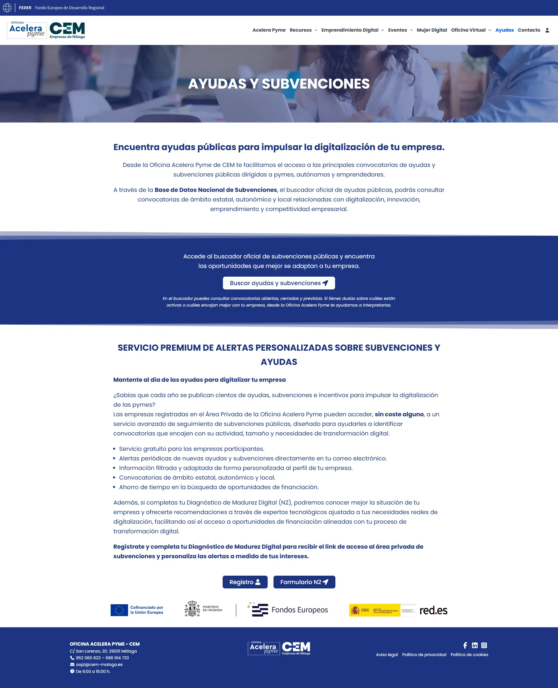 Captura web AceleraPyme CEM