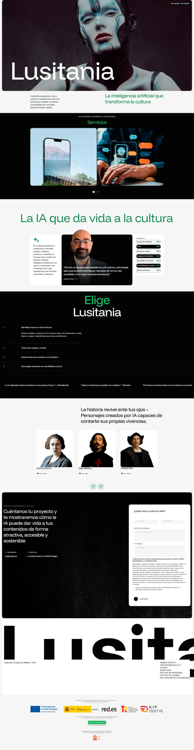 Captura web Lusitania