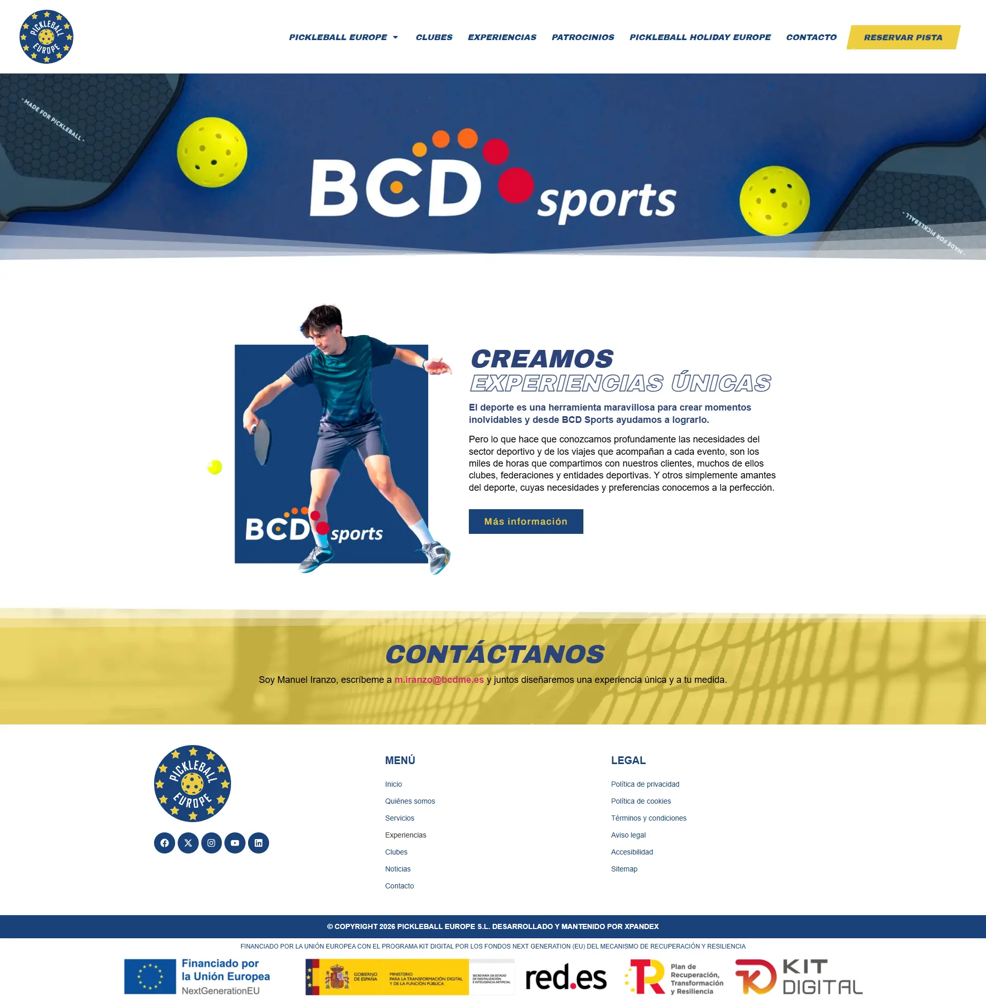 Captura web Pickleball Europe
