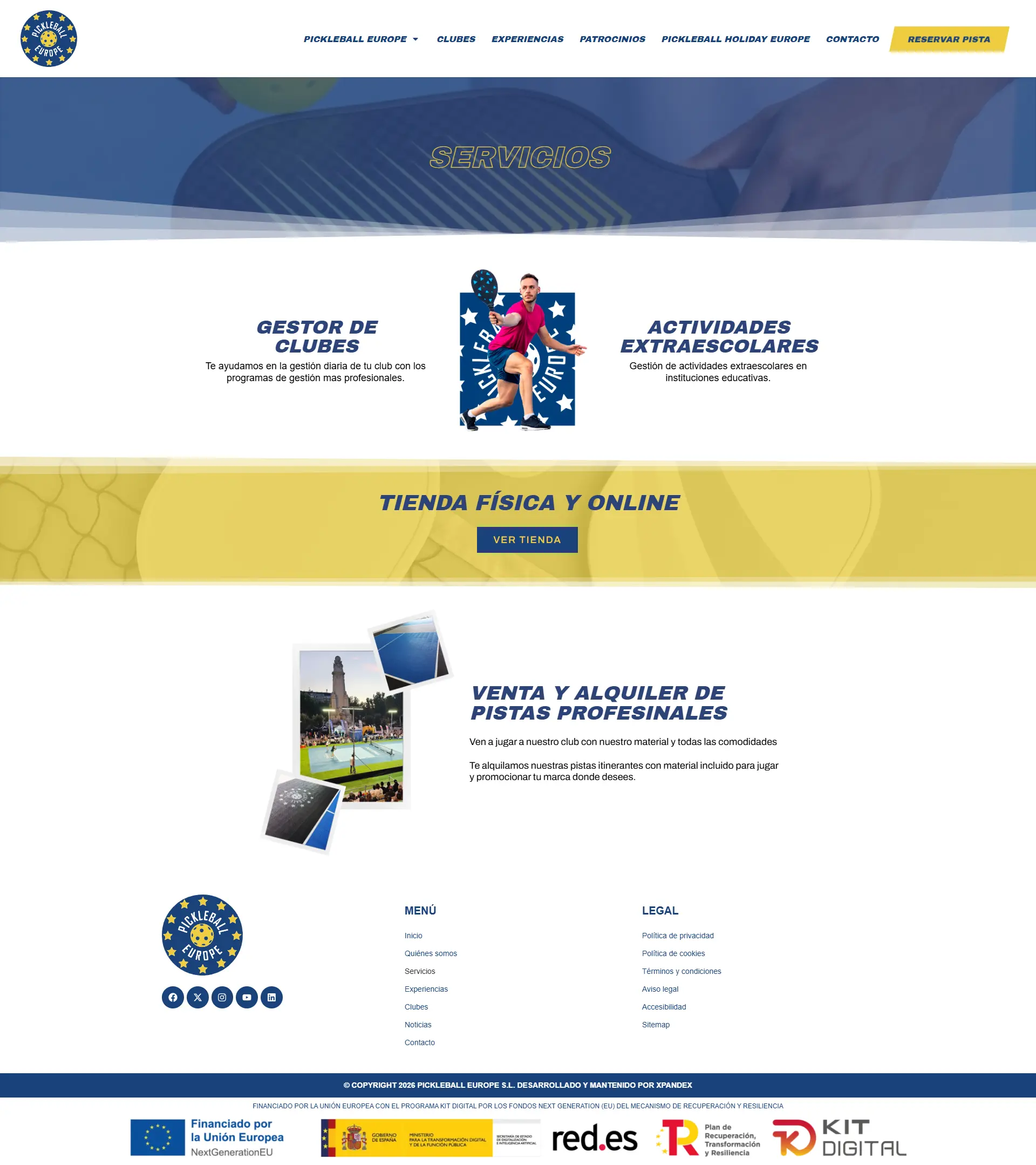 Captura web Pickleball Europe