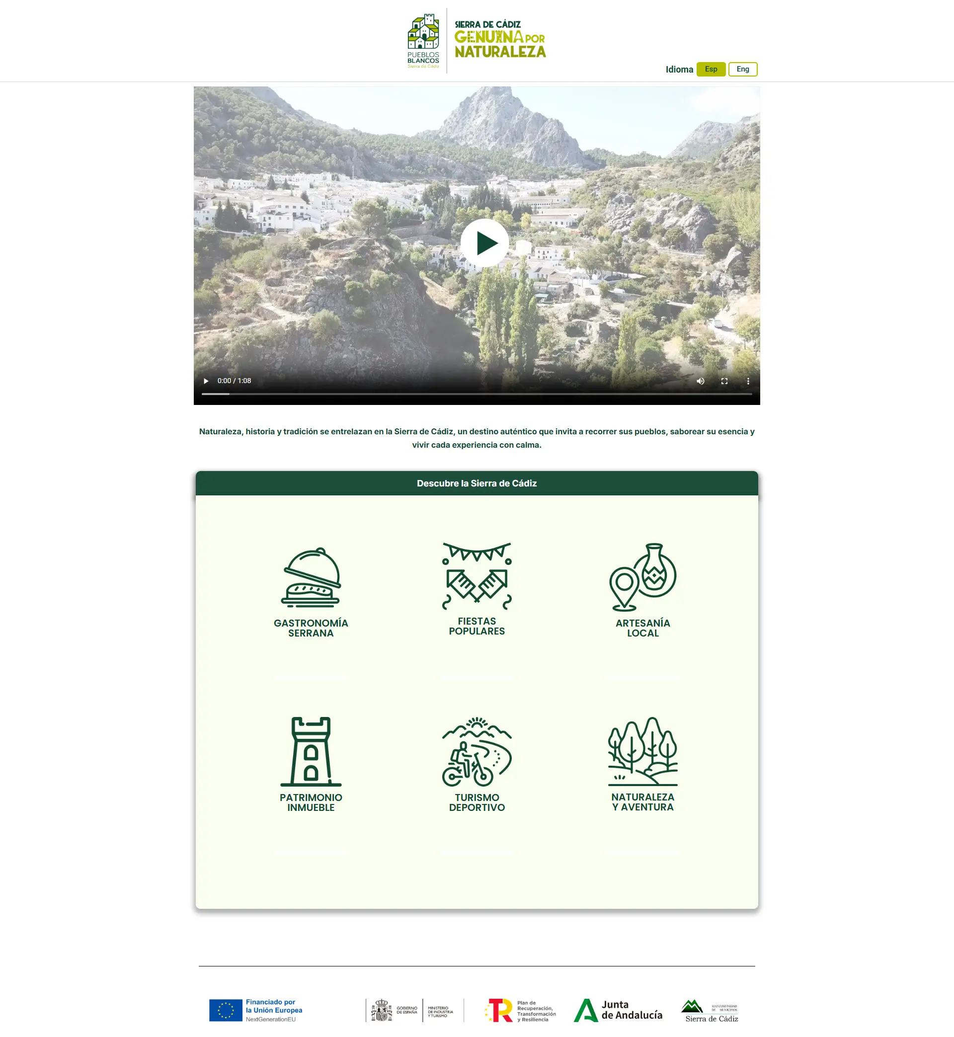 Captura web Sierra de Cádiz