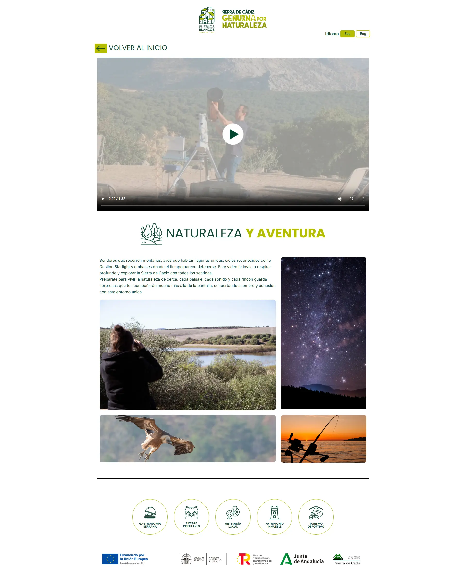 Captura web Sierra de Cádiz