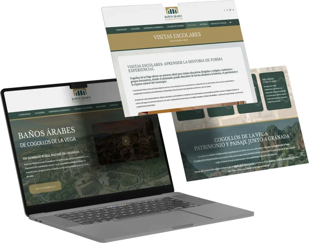 Capturas de la web de Cogollos de la vega