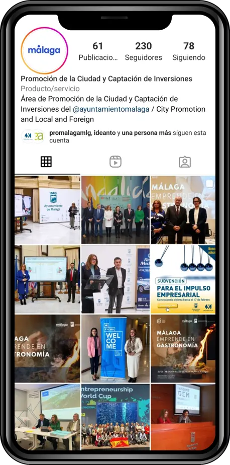 Ejemplo de Redes Sociales Málaga