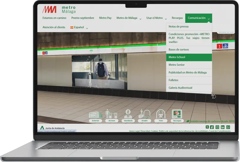 Web Metro de Málaga